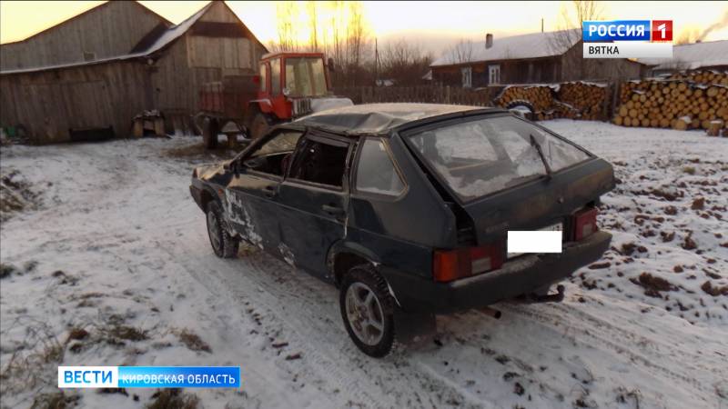 В Орловском районе бесправник на «девятке» вылетел в кювет