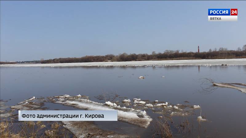 За сутки уровень воды в Вятке поднялся на 64 сантиметра