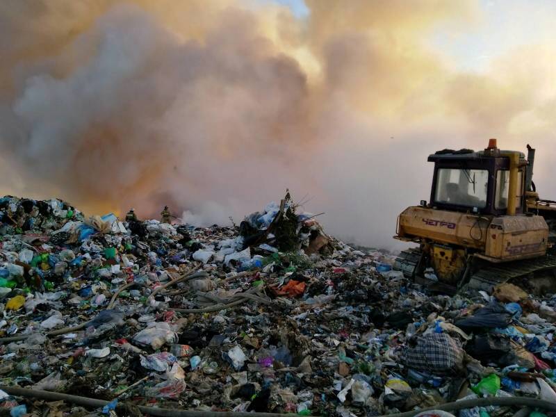 Пожар на полигоне ТБО в Лубягино локализован.