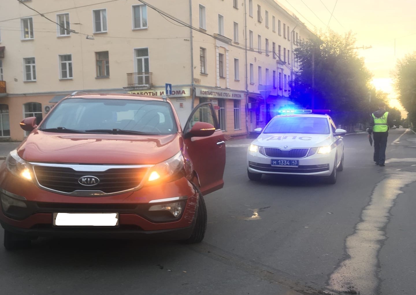 В Кирове задержали девушку-водителя, пытавшуюся скрыться с места аварии