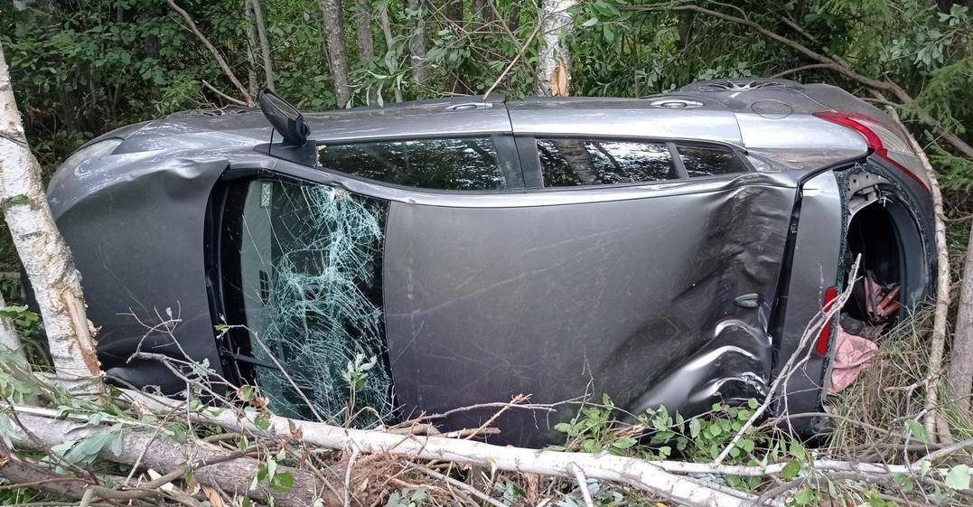 В Орловском районе перевернулась иномарка