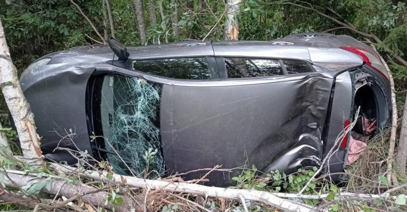 В Орловском районе перевернулась иномарка