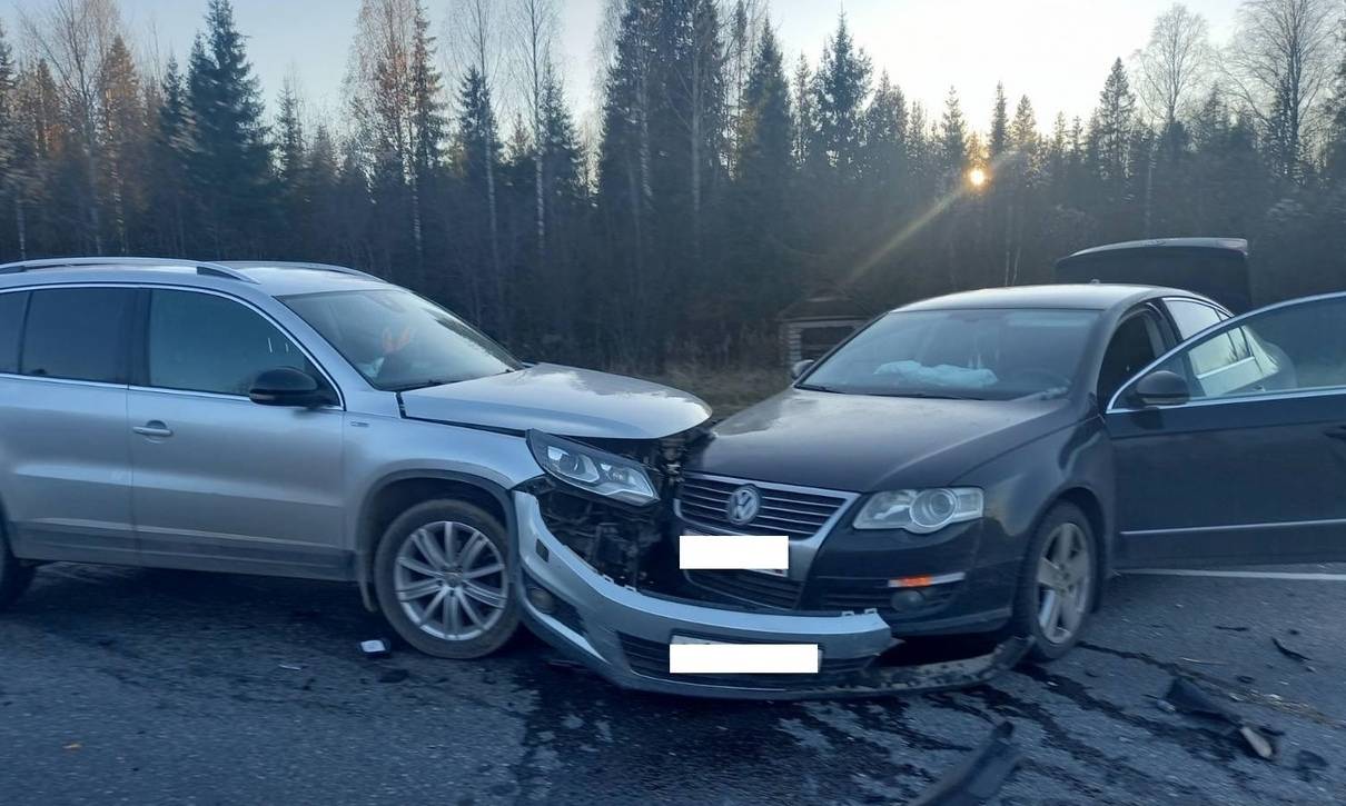 В Омутнинском районе в ДТП пострадали водитель и пассажир автомобиля «Фольксваген Пассат»