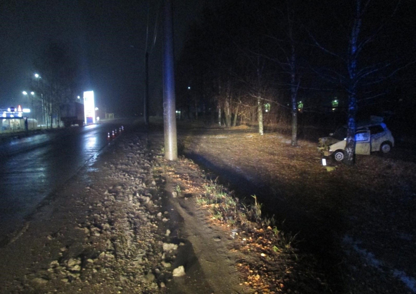 В Слободском бесправник врезался в дерево: два человека получили травмы