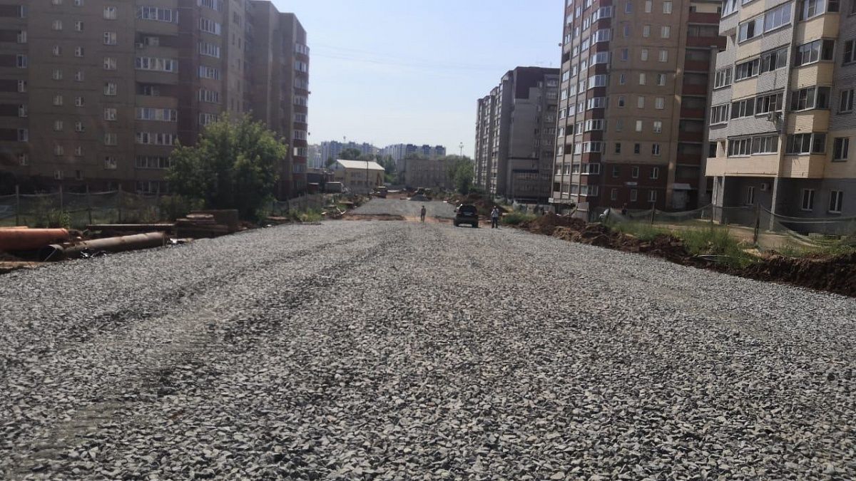 В Кирове этап строительства улицы Сурикова выполнен почти наполовину