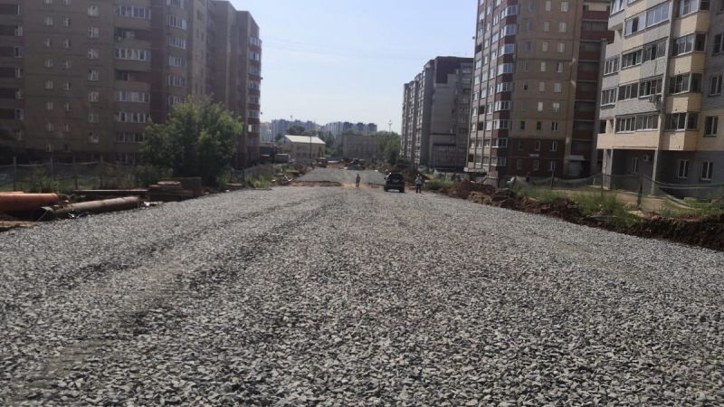 В Кирове этап строительства улицы Сурикова выполнен почти наполовину