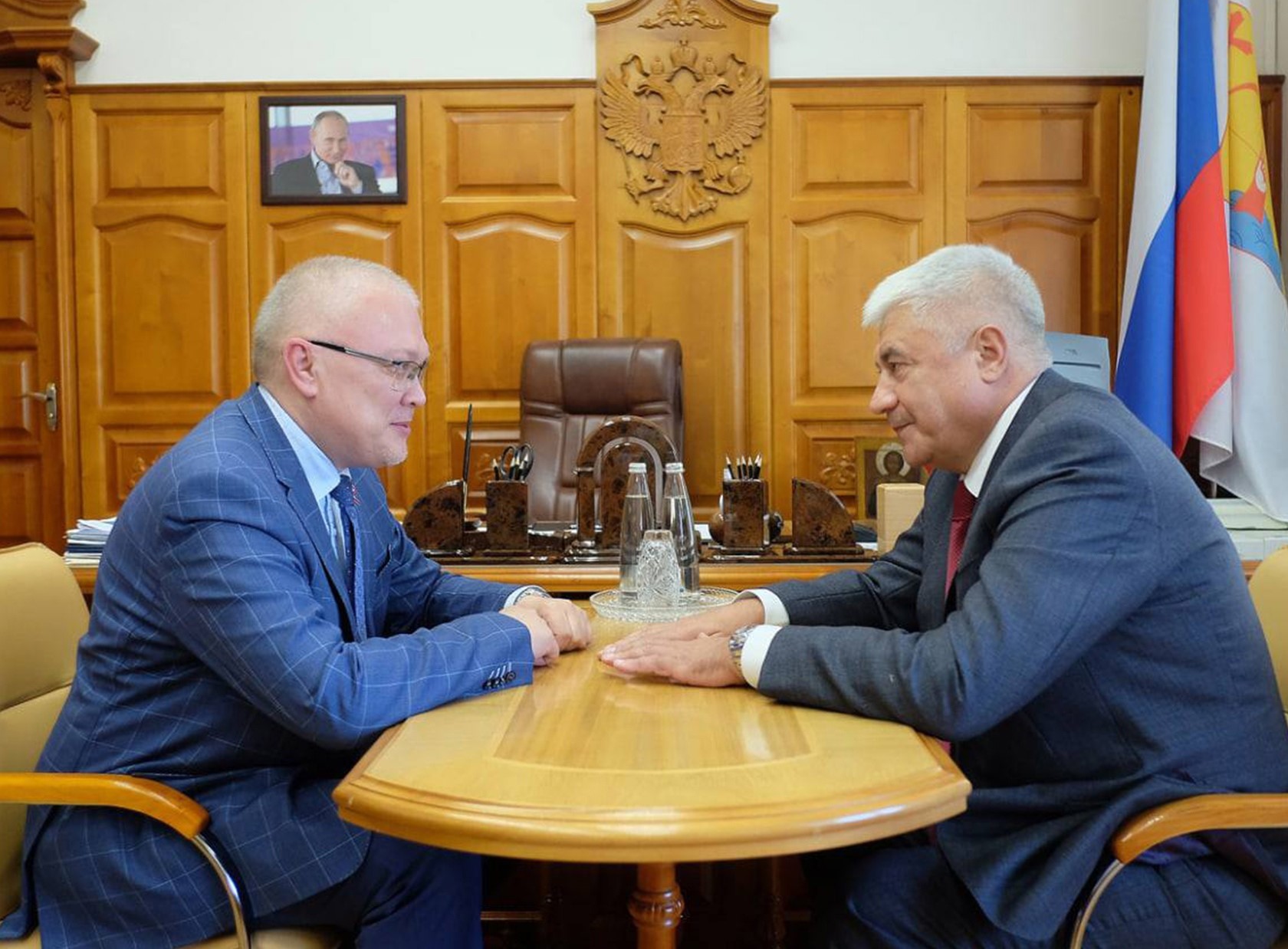 Министр внутренних дел РФ Владимир Колокольцев провел встречу с Александром Соколовым