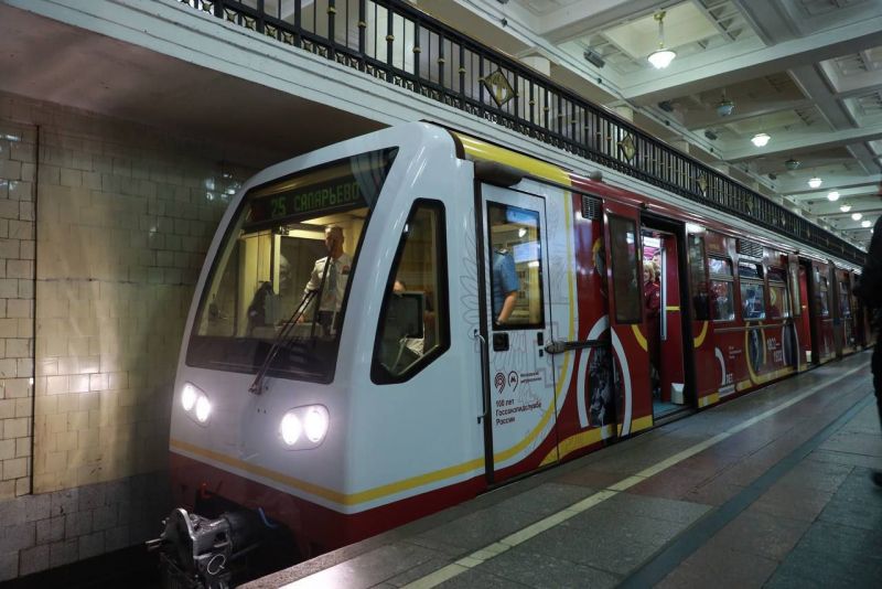 В московском метро появился поезд в честь 100-летия Госсанэпидслужбы