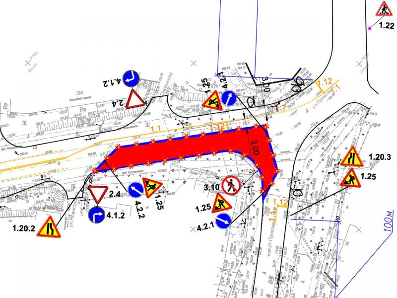 На выходные поменялась схема движения на кольцевой развязке улиц Павла Корчагина и Проезжей