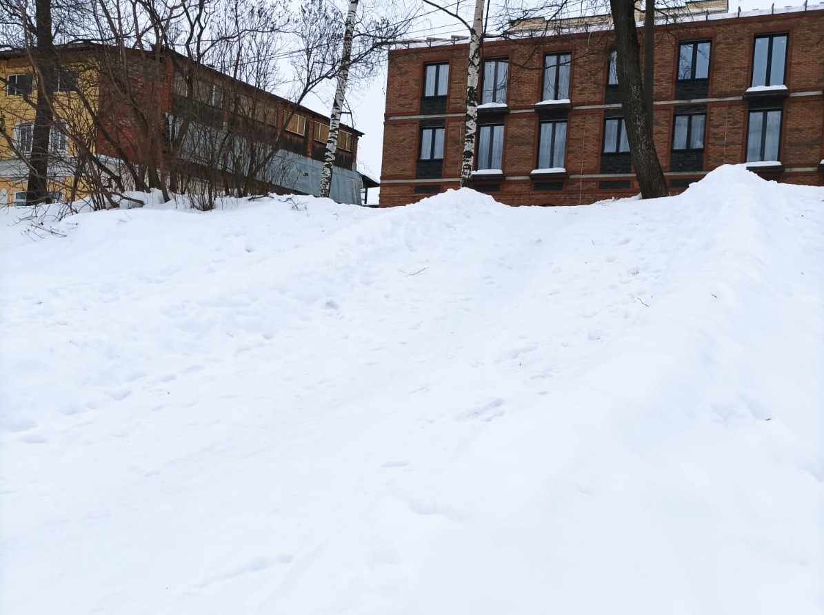 В овраге Засора сделали спуск для катания на тюбинге