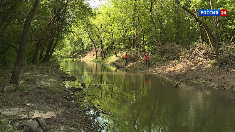 В Кирове начали расчищать русло реки Хлыновки