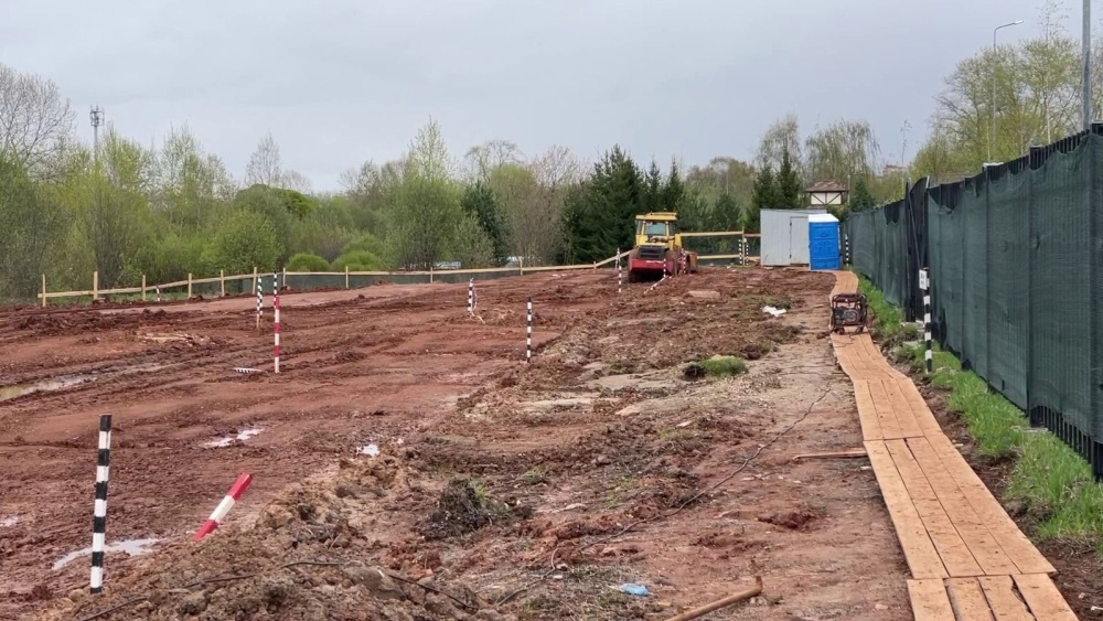 В микрорайоне Чистые пруды идет строительство новой улицы