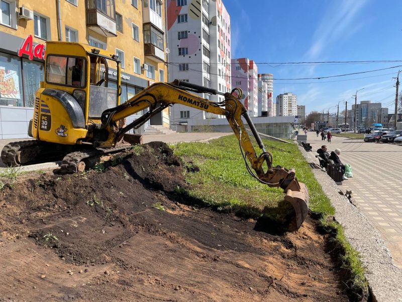 На привокзальной площади дымковским узором оформят клумбу