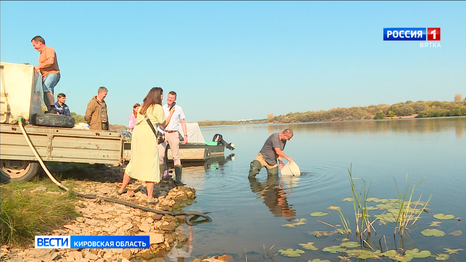 В Кировской области в реку Вятку выпустили мальков стерляди