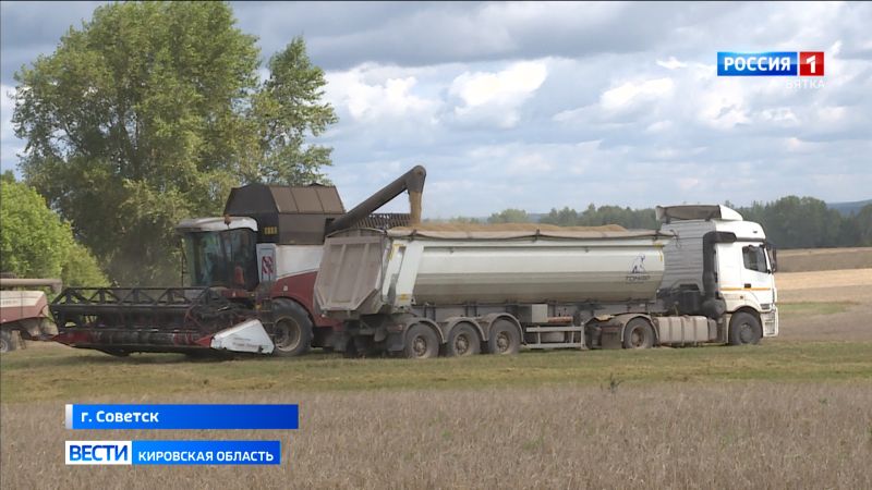 Аграрии Советского района собрали уже более трех тысяч тонн зерна
