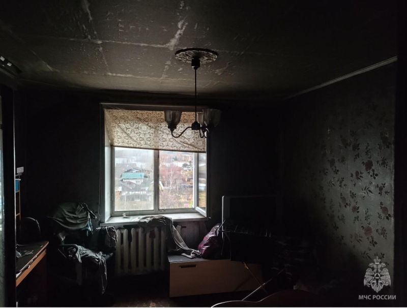 Замыкание электропроводки стало причиной пожара в Кирсе