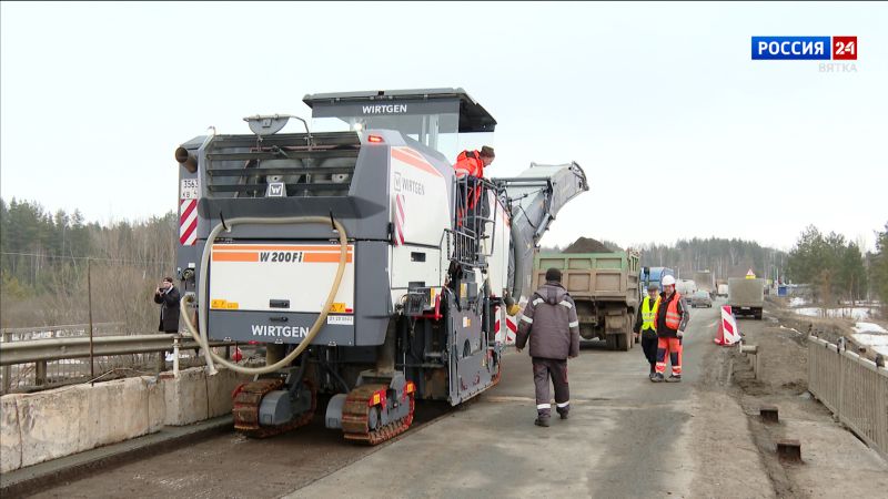 На мосту через реку Полой в Кирово-Чепецком районе начался первый этап ремонта