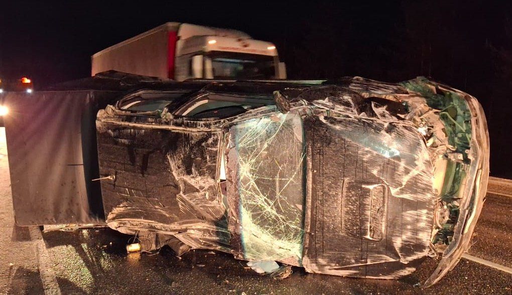 На дороге Кострома – Шарья – Киров – Пермь опрокинулась машина