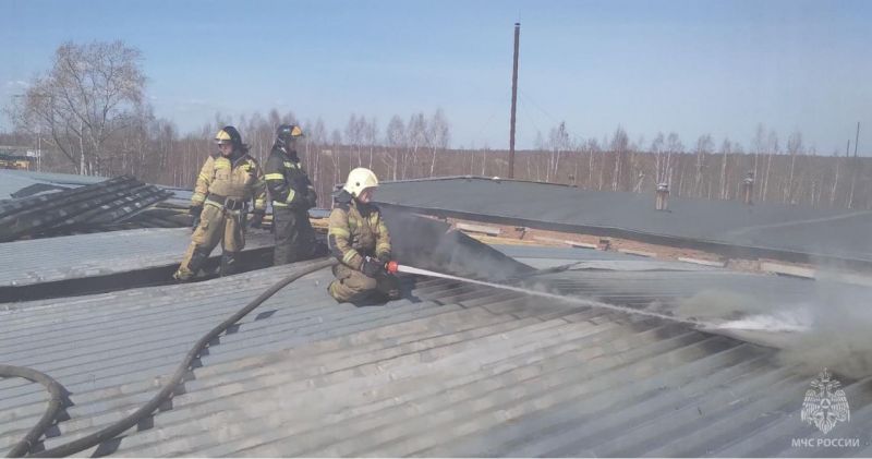 В Кирове потушили деревообрабатывающий цех