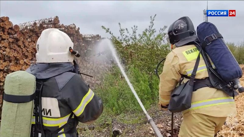 В Кирове прошли пожарно-тактические учения на фанерном комбинате