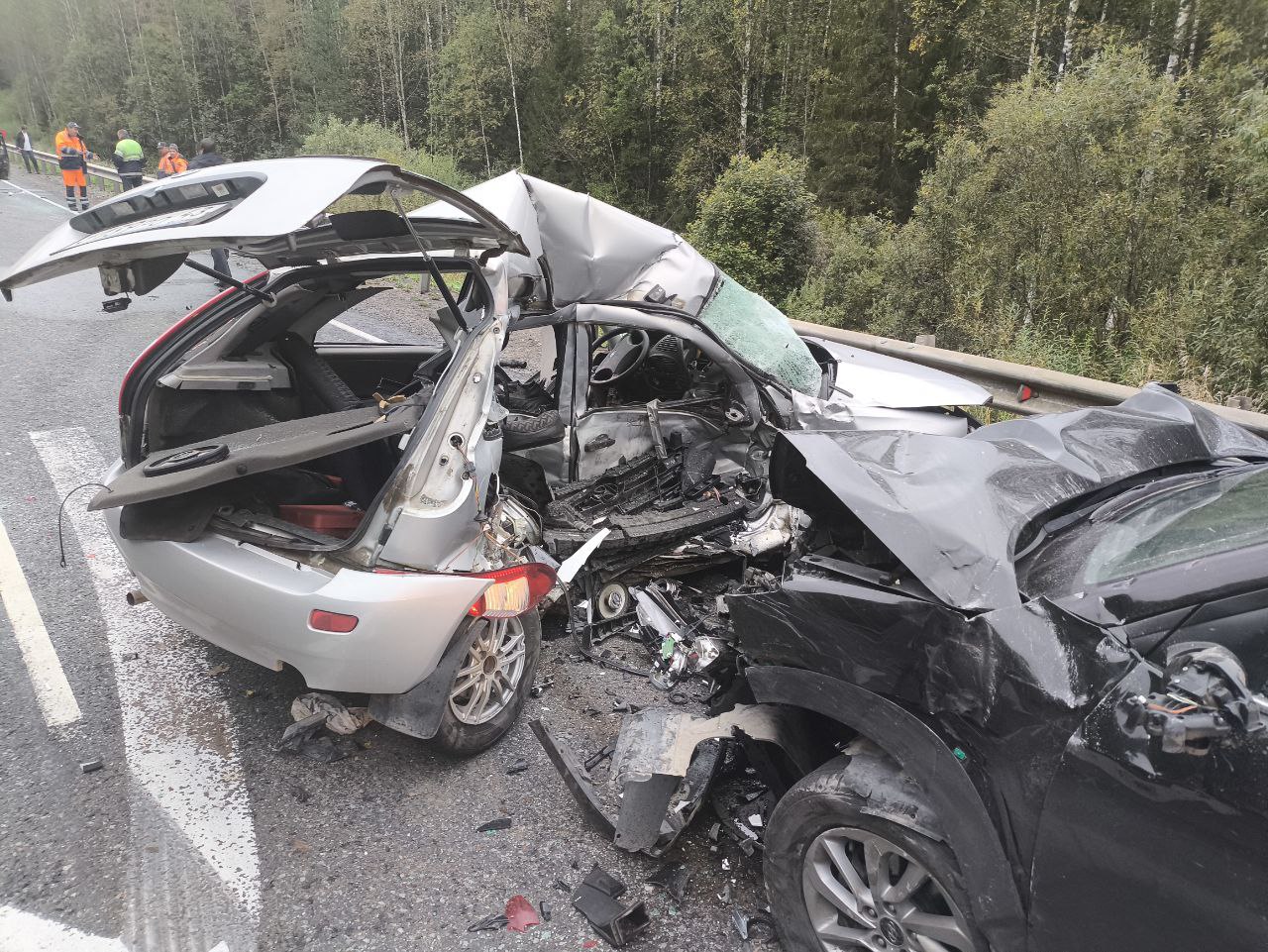 В Орловском районе столкнулись четыре автомобиля