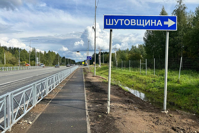 У деревни Шутовщина на Южном обходе установлен светофор