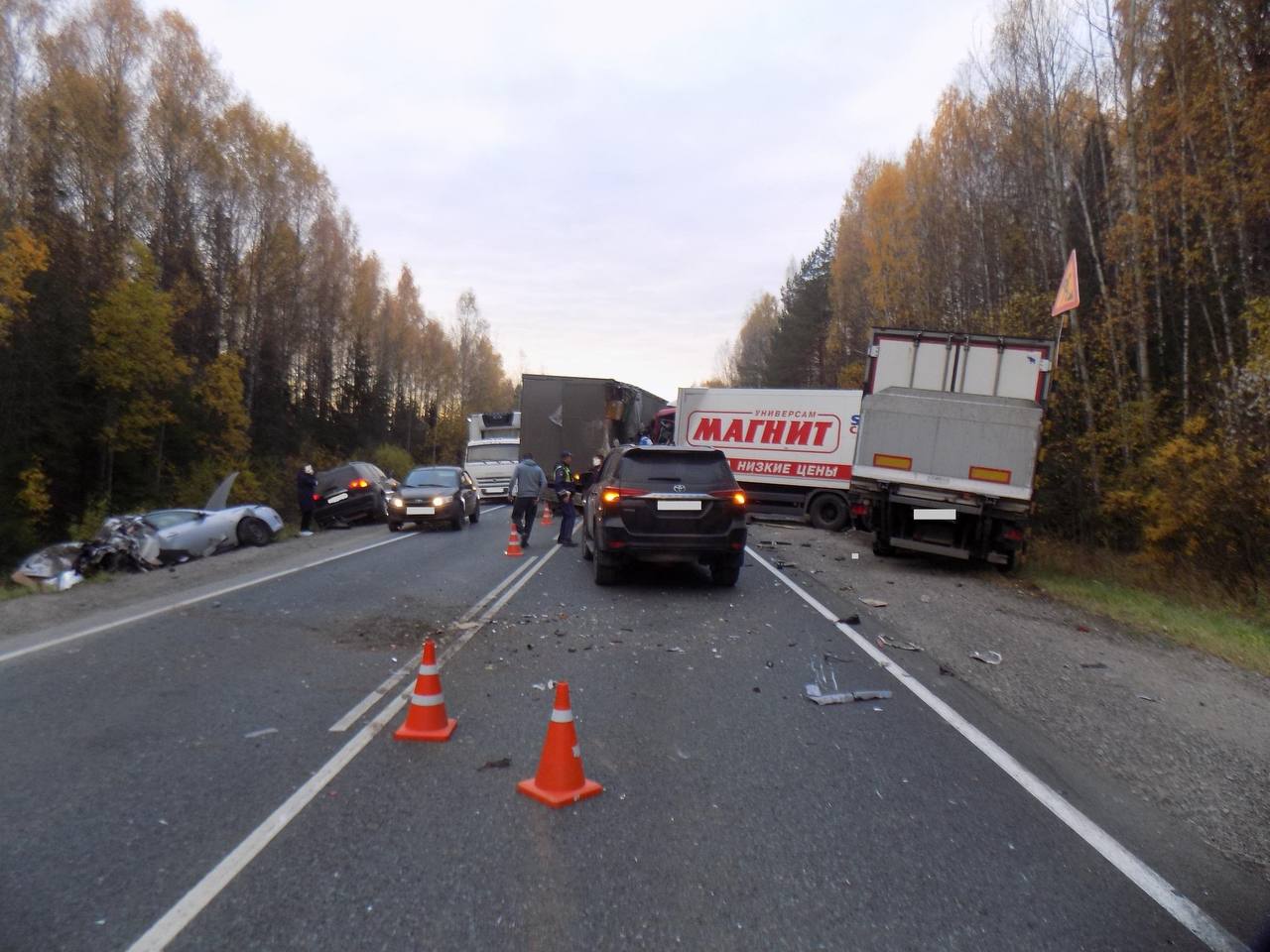 В Орловском районе произошла массовая авария