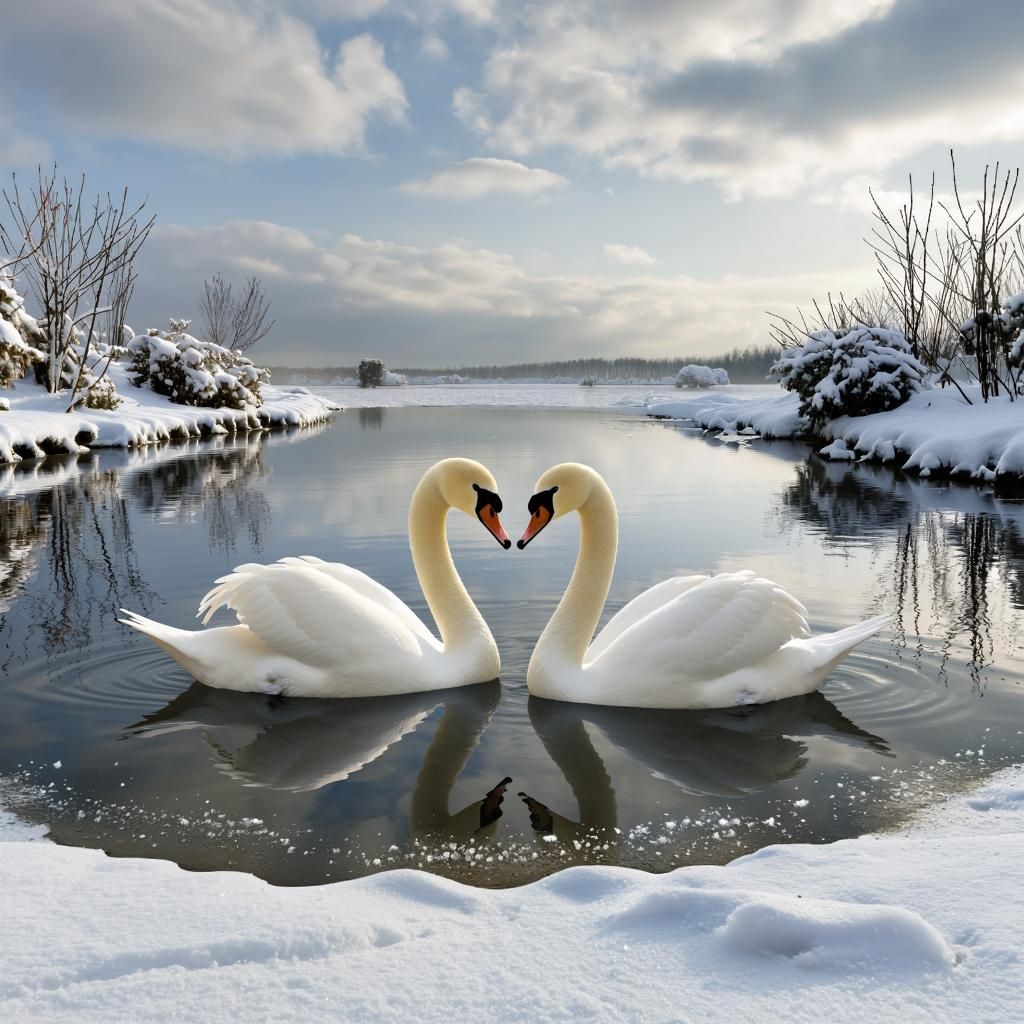 Лебеди на пруду в Уржумском районе нуждаются в помощи