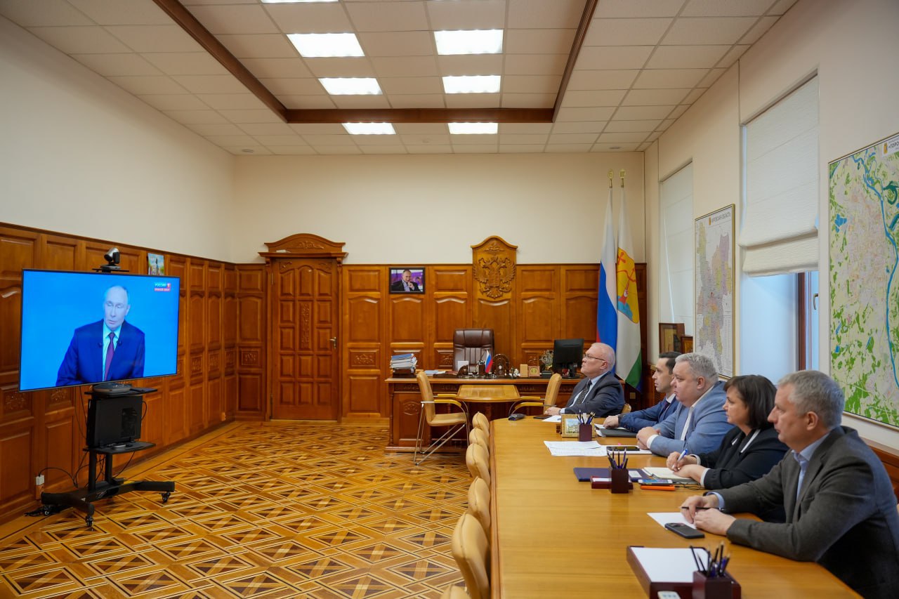 В правительстве Кировской области обсуждают вопросы, поднимаемые на итоговой пресс-конференции Владимира Путина