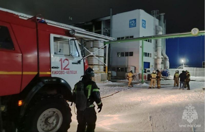 В Кирово-Чепецке произошло возгорание на предприятии