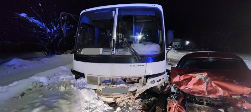 В поселке Дороничи в аварии с автобусом погиб водитель легковушки