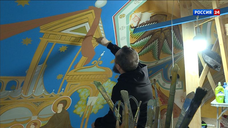 В Кирове продолжаются работы по росписи Храма святых мучениц Веры, Надежды, Любови и матери их Софии
