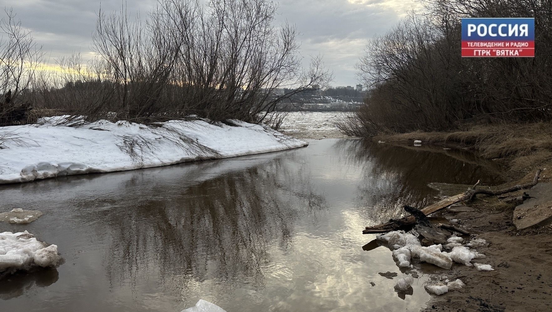 Рост воды в реках Кировской области замедлился