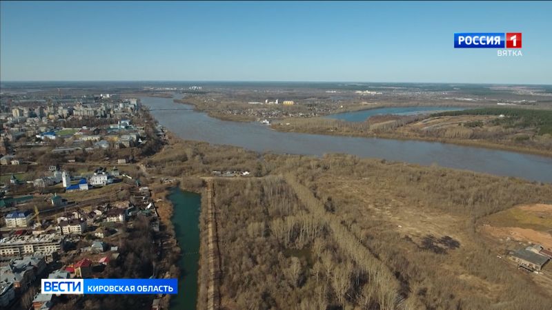 На всех реках Кировской области наблюдается снижение уровней воды