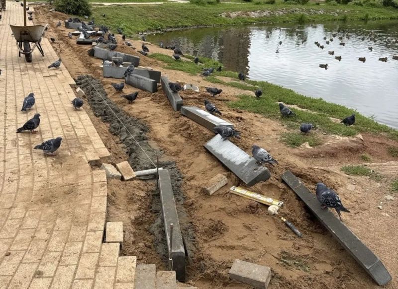 Парк в микрорайоне Метроград в Кирове приводят в порядок