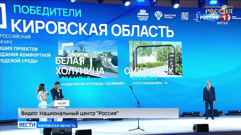 4 муниципалитета Кировской области победили на Всероссийском конкурсе лучших проектов создания комфортной городской среды