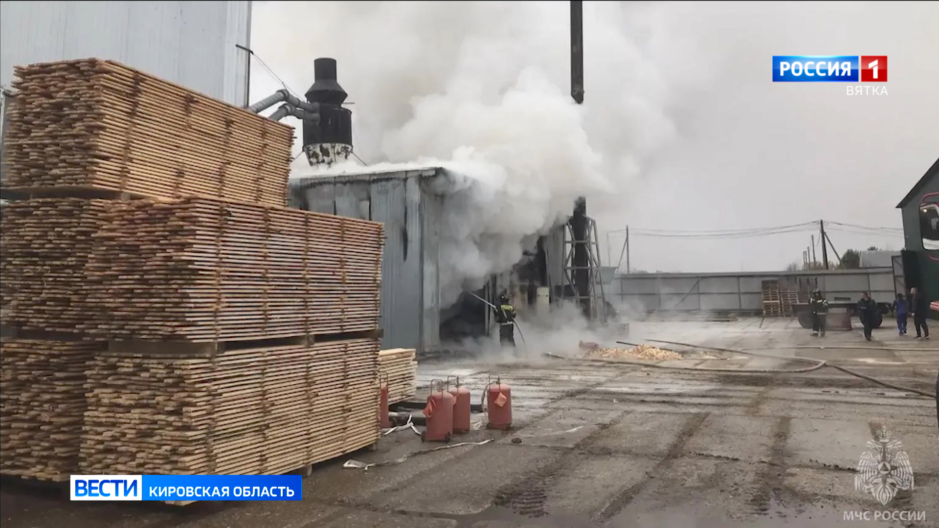 В Белохолуницком округе потушили пожар в котельной