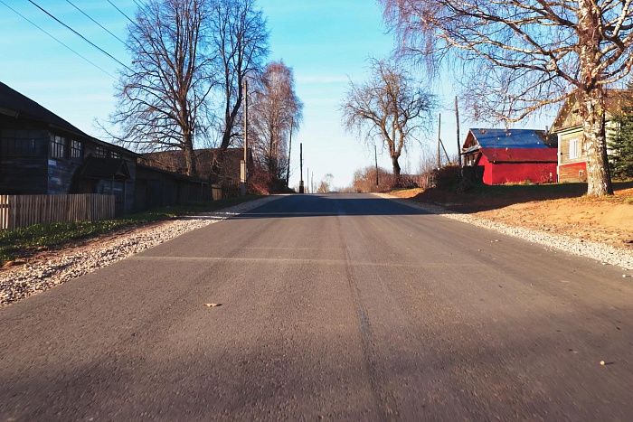 Ремонт участка дороги Оричи – Коршик завершили